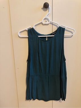 Madewell Teal Sleeveless Blouse